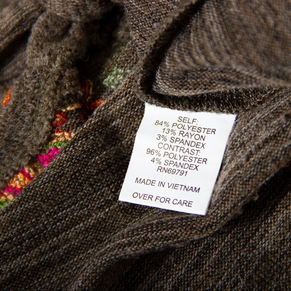 FIG & FLOWER ANTHRO Embroidered Button Up Tie Top - Picture 6 of 7